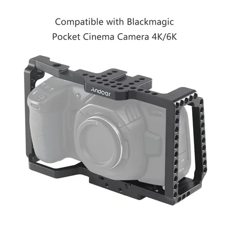 Клітка (cage) Andoer для Blackmagic Pocket Cinema Camera 4K 6K (BMPCC4K-RC) — обвіс зі швидкознімним майданчиком