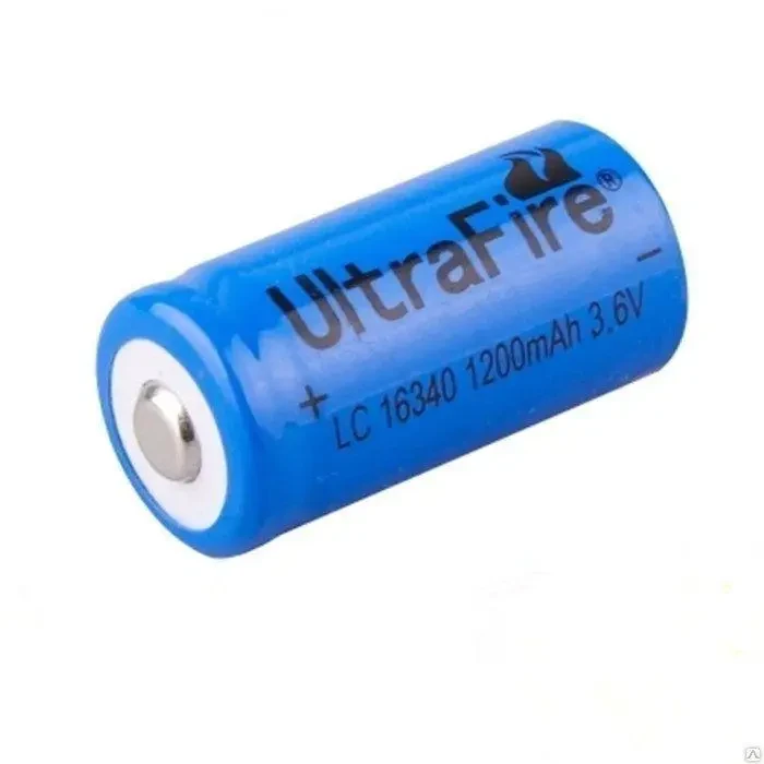 Комплект: 2 шт - акумулятор CR123A, CR123, 16340 Ultrafire 1200 + зарядний пристрій з USB - JR2020-2