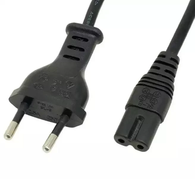 Мережевий кабель живлення IEC C7 2pin (220 вольтів) для зарядних пристроїв, принтера, AV-техніки