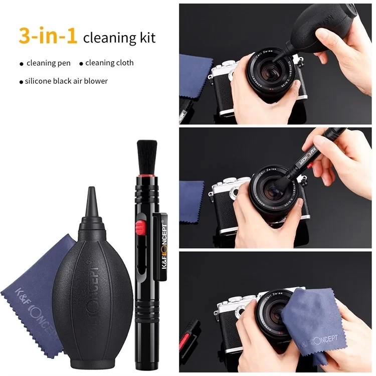Універсальний очисний набір 3 в 1 для відео та фототехніки K&F Concept Optical Cleaning Kit SKU.1694