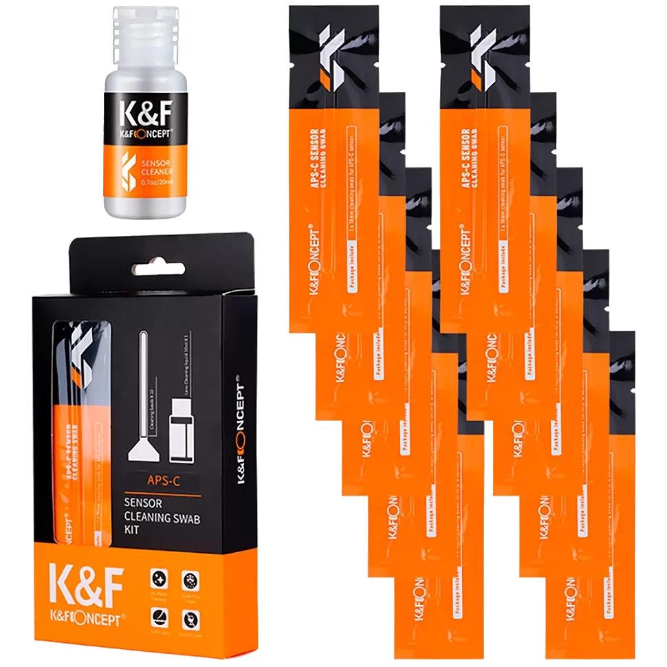 Набір для догляду за матрицею K&F Concept 16 mm APS-C Sensor Cleaning Swab Kit (SKU.1616)