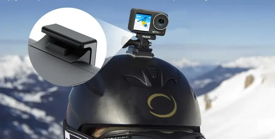 Магнітний адаптер TELESIN з двома захоплювачами для DJI OSMO Action 3, 4, 5 Pro, OSMO360 (код No OA-TPM-T04)