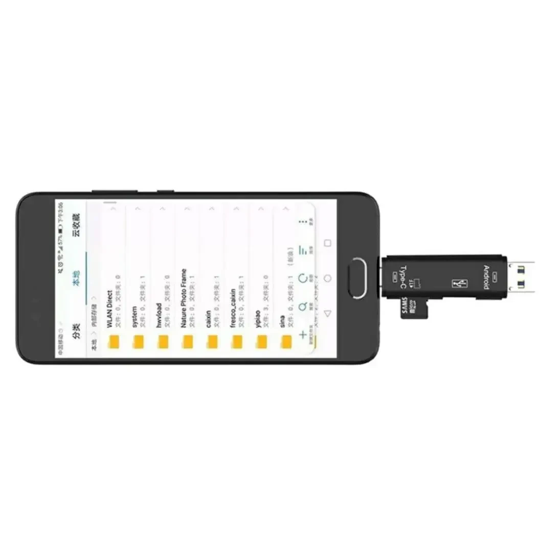 Кардридер Fonken (card reader/writer) USB 2.0 OTG/Type-C/MicroSD/MicroUSB — 5 в 1