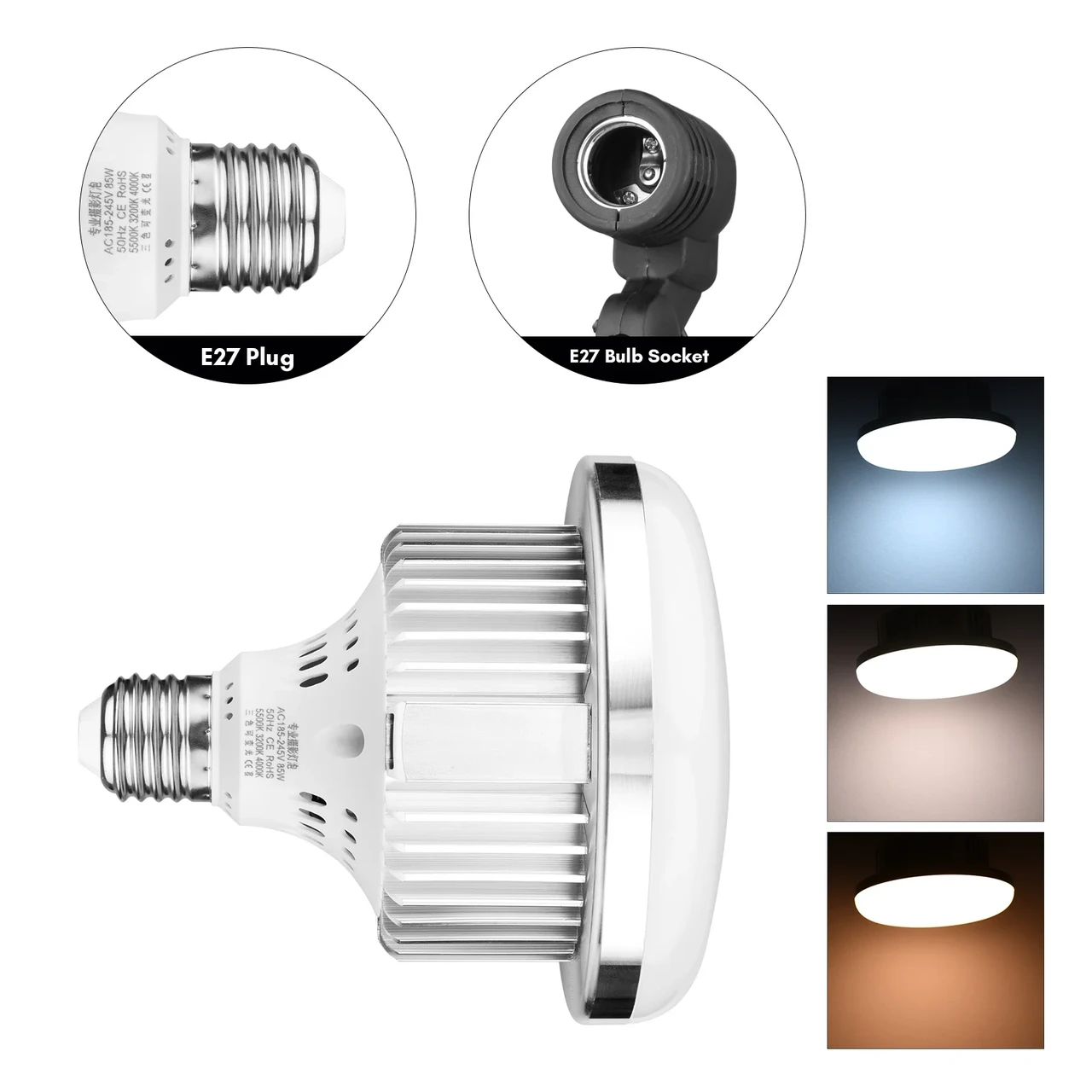 Комплект LED85KIT L (софтбокса 50 x 70 см, стійка посилена 2.8 м, лампа LED 85 ватів, пульт ДК)