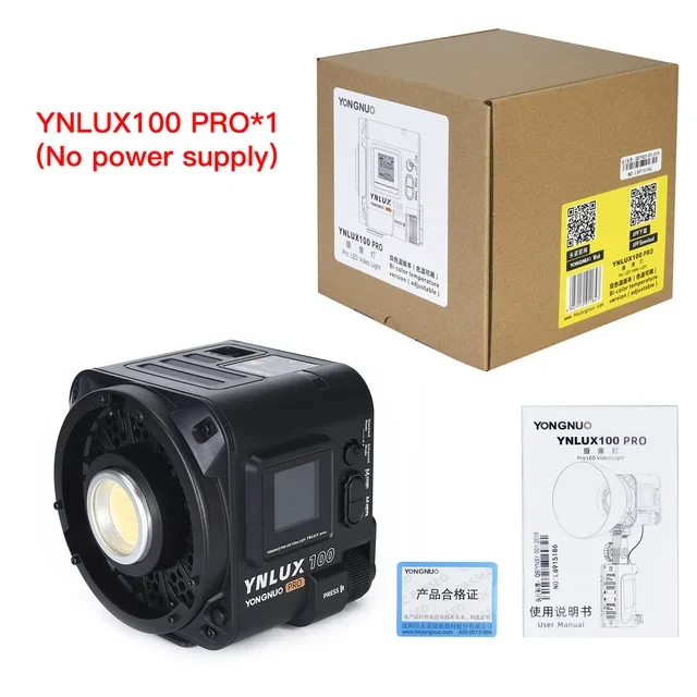 Комплект S: LED свет, осветитель, студийный свет Yongnuo YNLUX100 PRO (3200-5600K) + сетевой адаптер