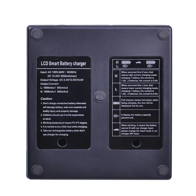Профессиональное зарядное устройство LCD Dual Smart (аналог MH-26) для NIKON D4, D4s, D5, D6 (акб EN-EL18)