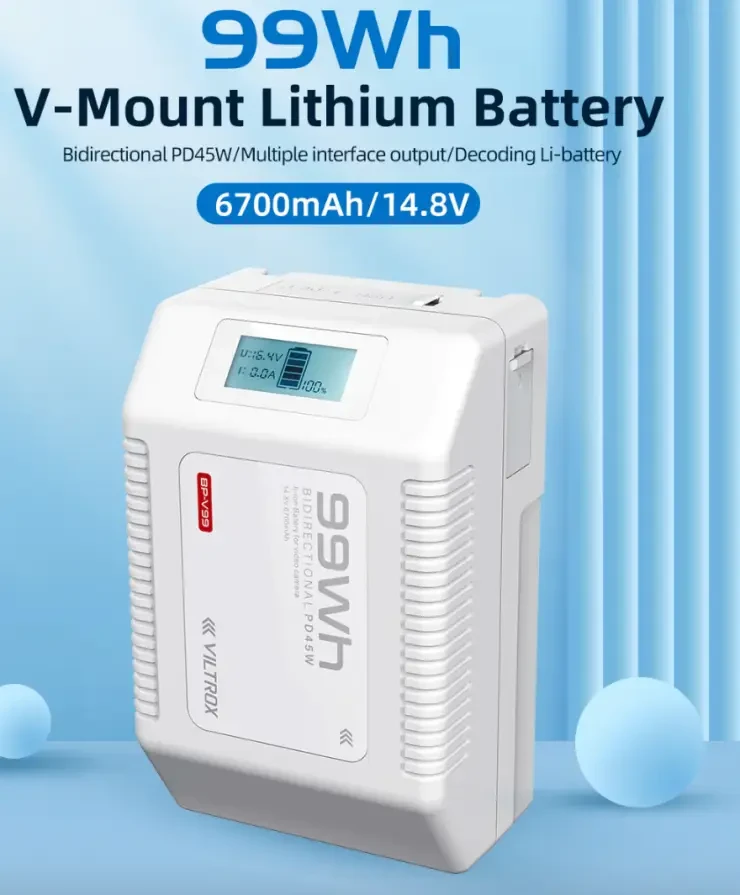 Аккумулятор Viltrox Snowpeak BP-V99 V-Mount 99Wh 6700mAh 14.8V (BV-99) (D-TAP) с TYPE-C