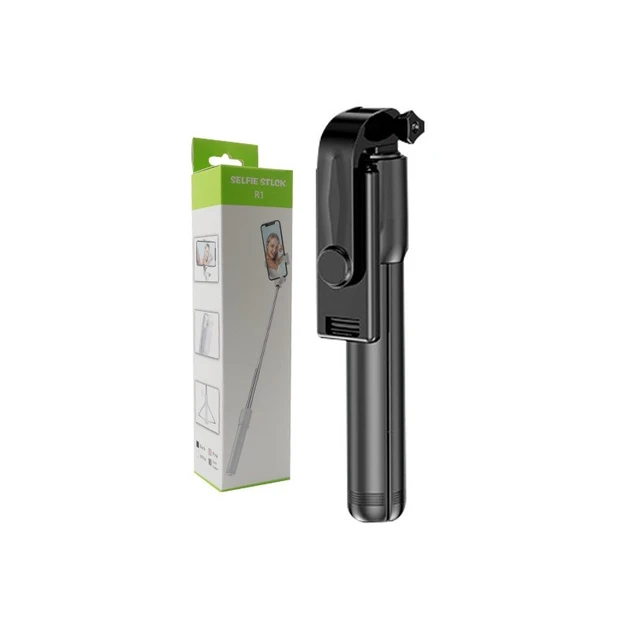 Селфі палиця, штатив-монопод для телефона з Bluetooth пультом Selfie Stick R1 (чорний)