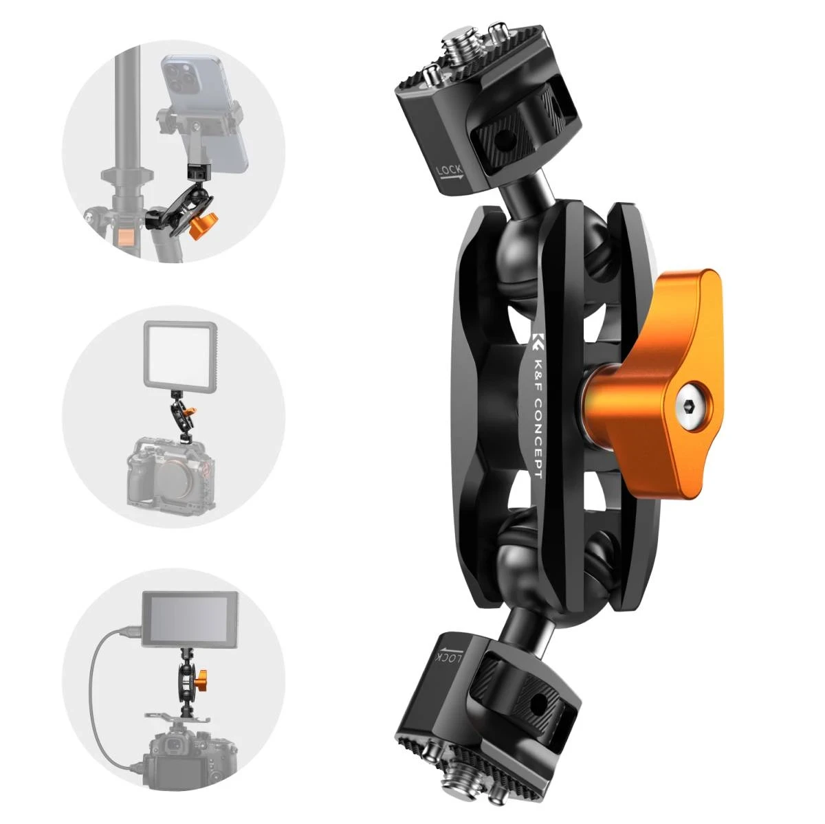 Шарнірний тримач із подвійною кульовою головкою K&F Concept Magic Arm (KF31.082)