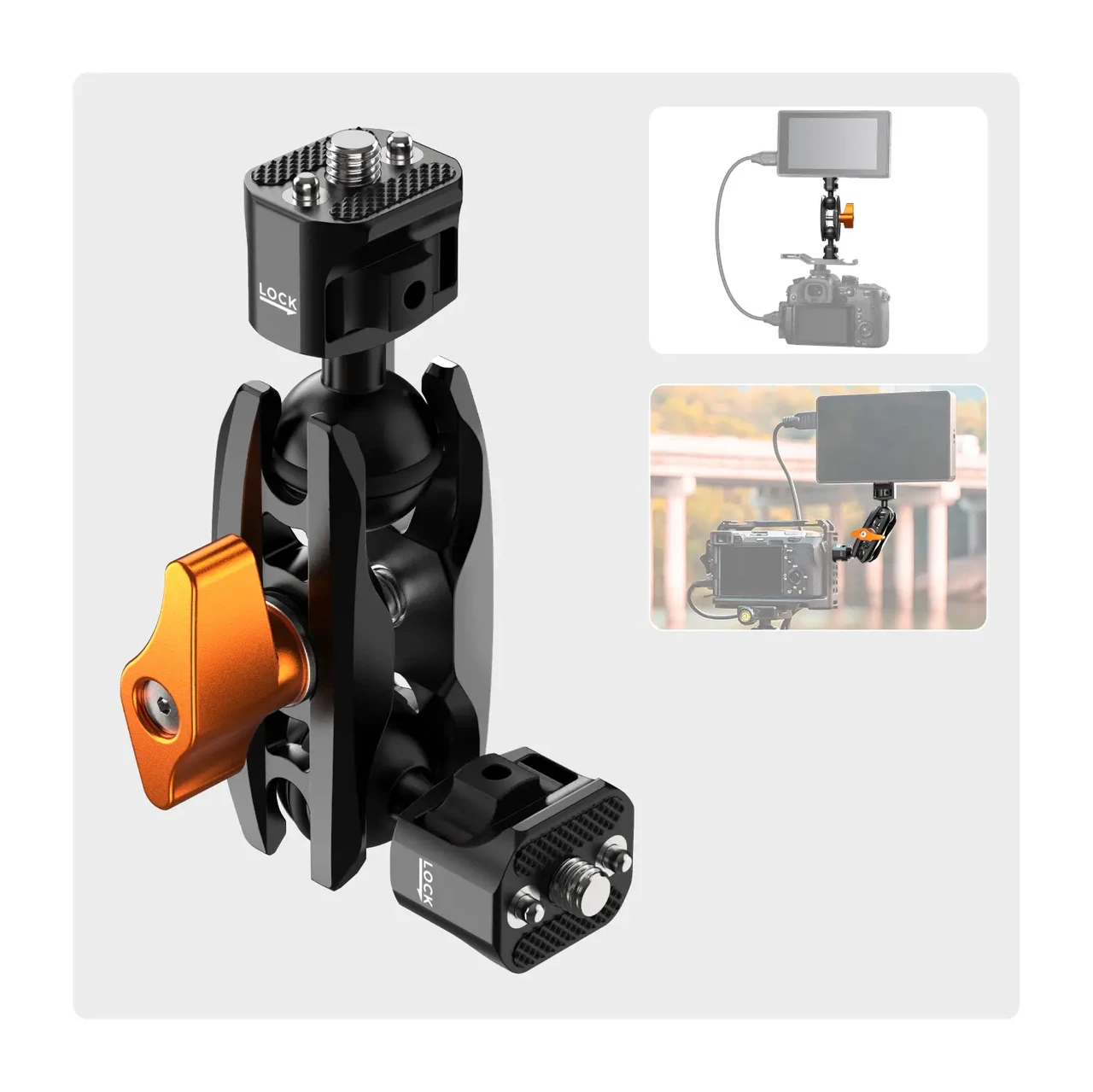 Шарнірний тримач із подвійною кульовою головкою K&F Concept Magic Arm (KF31.082)