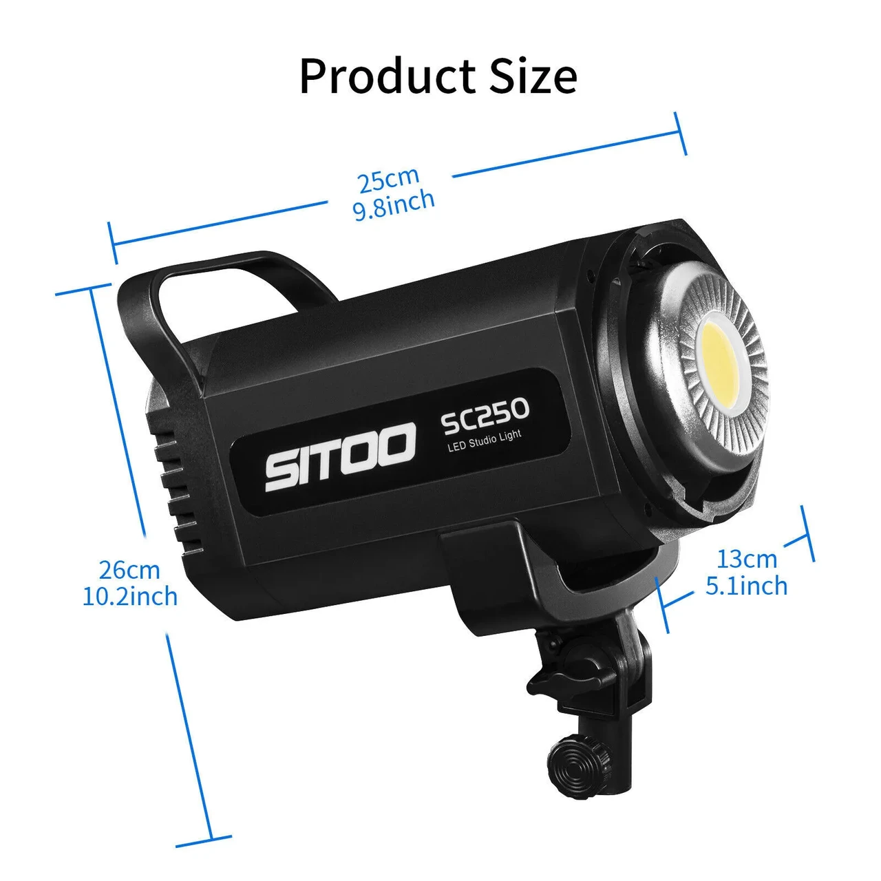 Постоянный студийный LED свет Selens - SITOO - SC-250 (250 Ватт) + усиленная стойка (0,9-2,8 м)