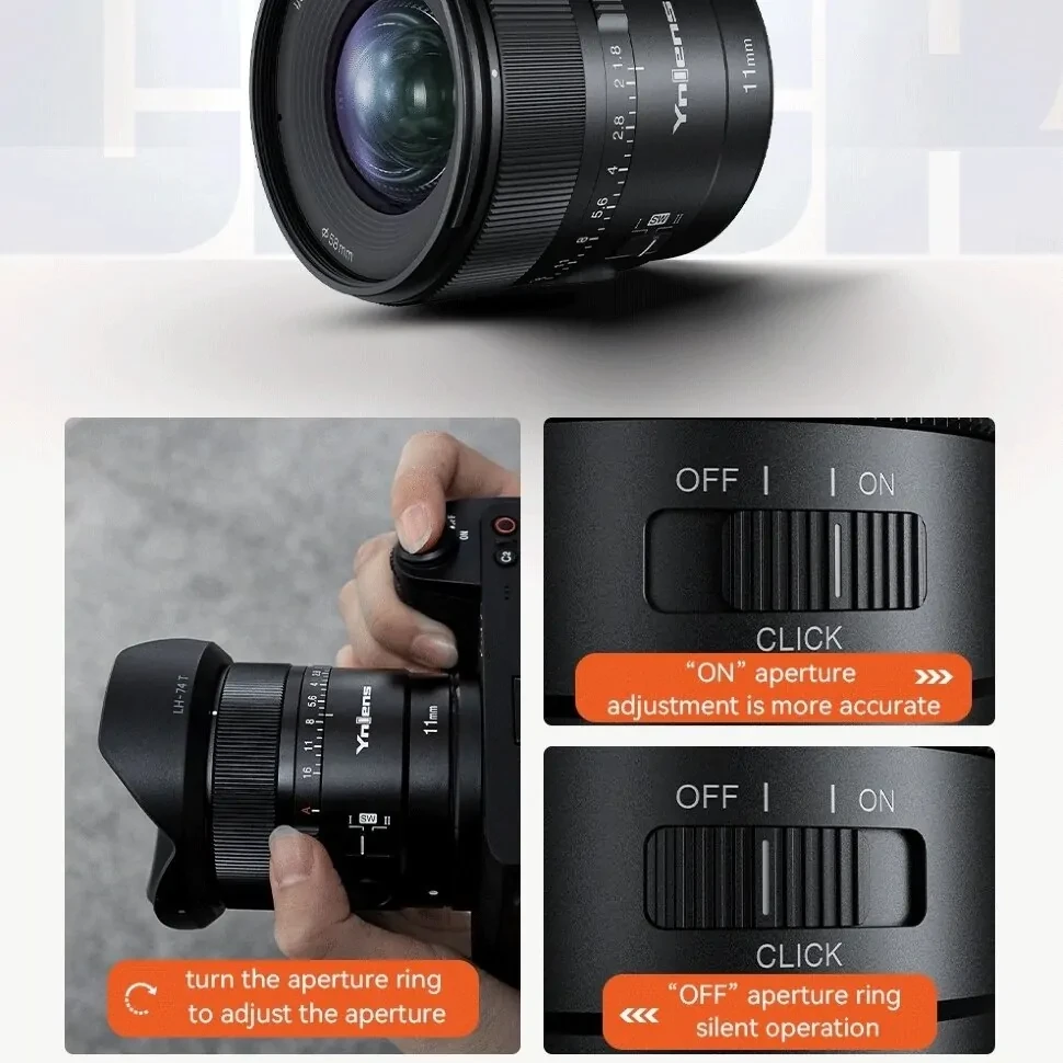 Объектив YongNuo Ynlens YN11mm F1.8S DA DSM WL (для Sony E - mount- автофокусный)