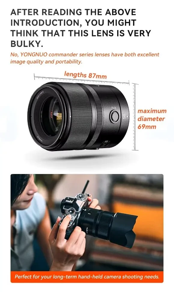 Объектив YongNuo YN56mm F1.4Z DA DSM WL Pro Z-mount (для Nikon Z-mount)