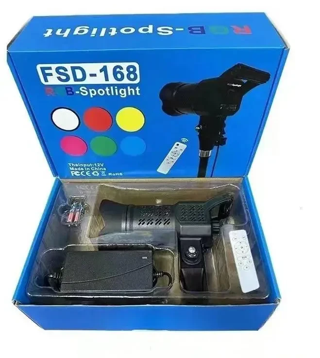 Постоянный контурный студийный LED свет - прожектор FSD-168 RGB c пультом ДУ