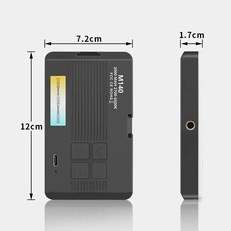Накамерный свет M140 RGB Pocket Fill Light с возможностью крепления на смартфон и с встроенным аккумулятором
