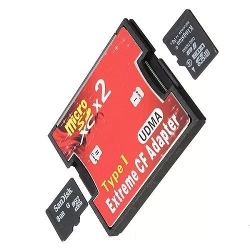 Адаптер переходник Dual Slot - 2 x microSD на Compact Flash CF Type I (2 x TF (micro SD) - CF)