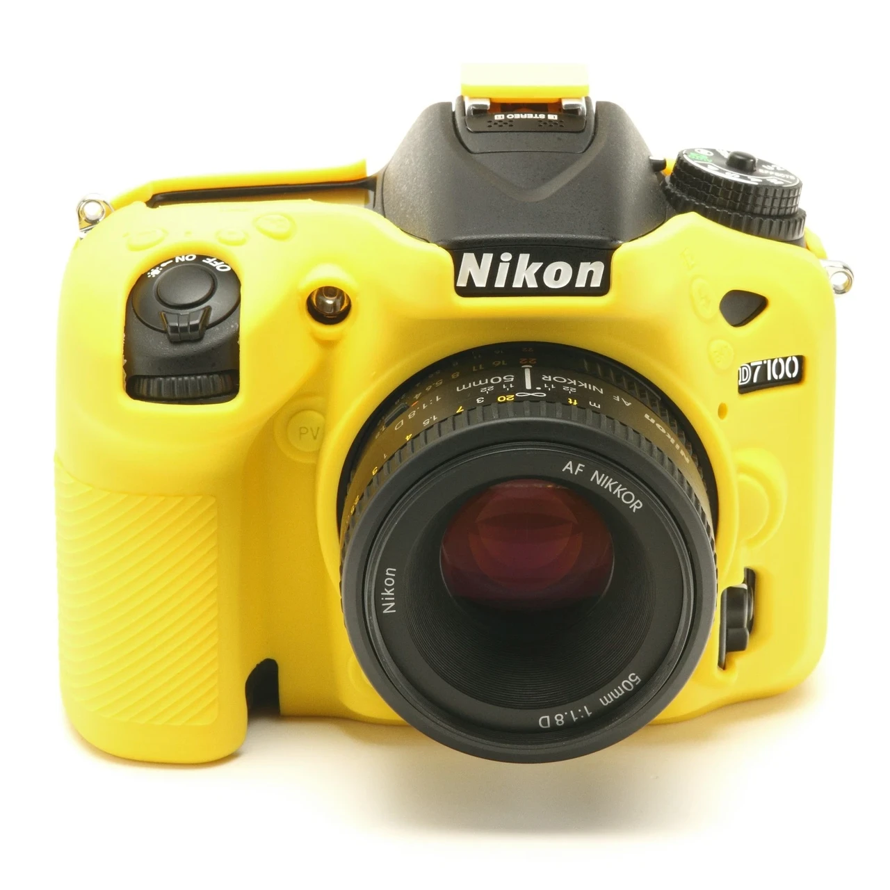 Защитный силиконовый чехол для фотоаппаратов Nikon D7100, D7200  - желтый