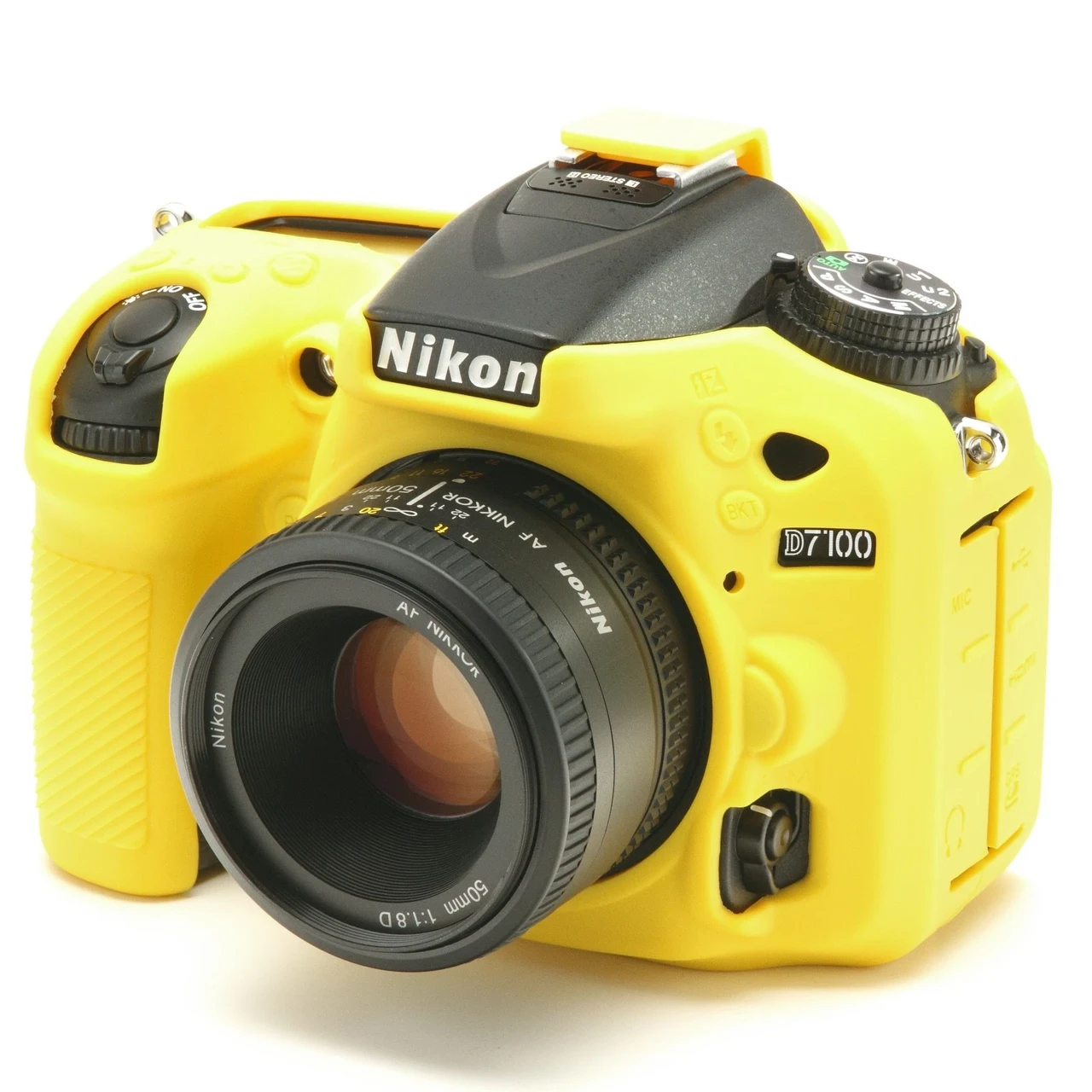 Захисний силіконовий чохол для фотоапаратів Nikon D7100, D7200 — жовтий