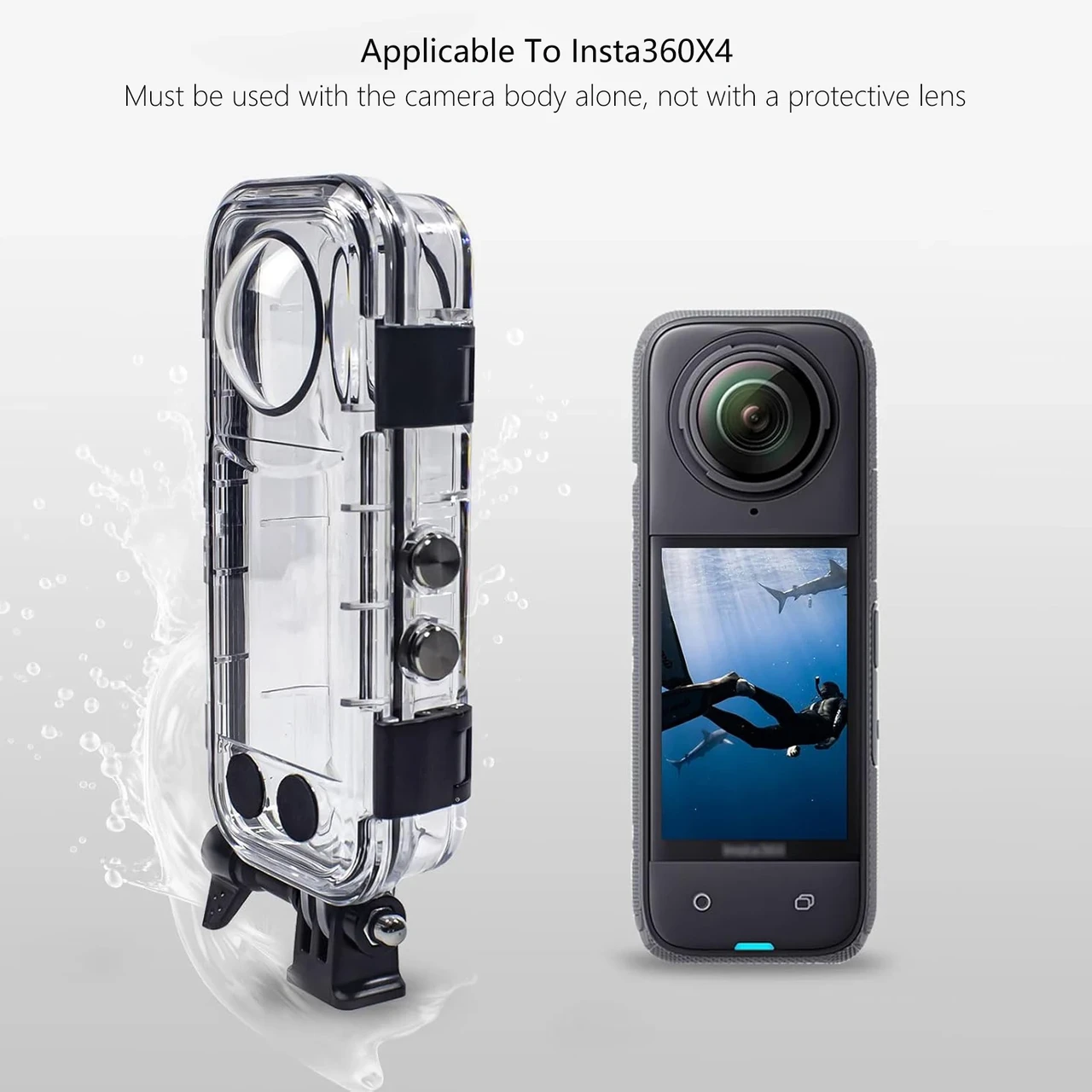 Аквабокс (водонепроницаемый кейс) для экшн-камеры Insta360 X4 (до 40 м) тип II