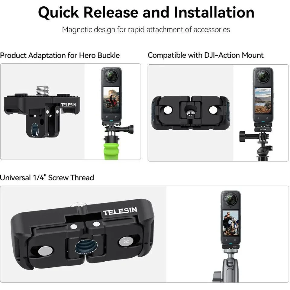 Адаптер Telesin S7-JBK-05 на крепление для Insta360 X4 и Insta360 X5