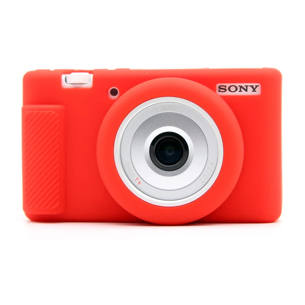 Захисний силіконовий чохол для фотоапаратів SONY ZV-1F, ZV-1, ZV-1 II — червоний