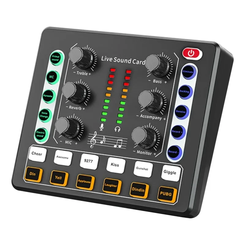 Внешняя звуковая карта M8, аудиоинтерфейс, микшер, Bluetooth адаптер Live Sound Card USB-гарнитура для микрофона