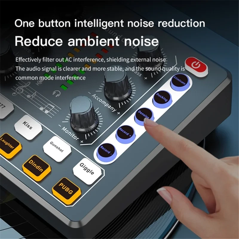 Внешняя звуковая карта M8, аудиоинтерфейс, микшер, Bluetooth адаптер Live Sound Card USB-гарнитура для микрофона