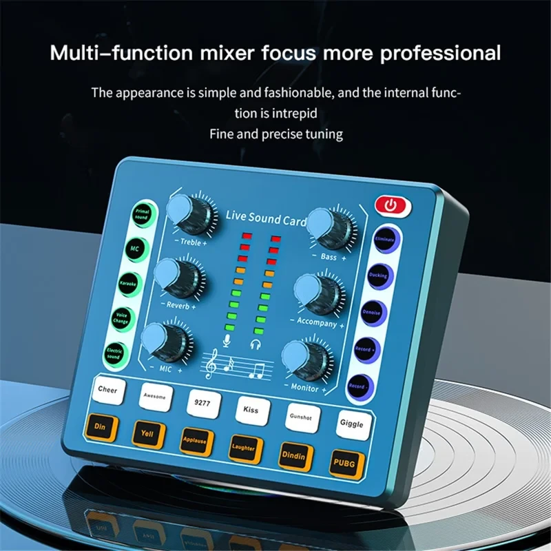 Внешняя звуковая карта M8, аудиоинтерфейс, микшер, Bluetooth адаптер Live Sound Card USB-гарнитура для микрофона