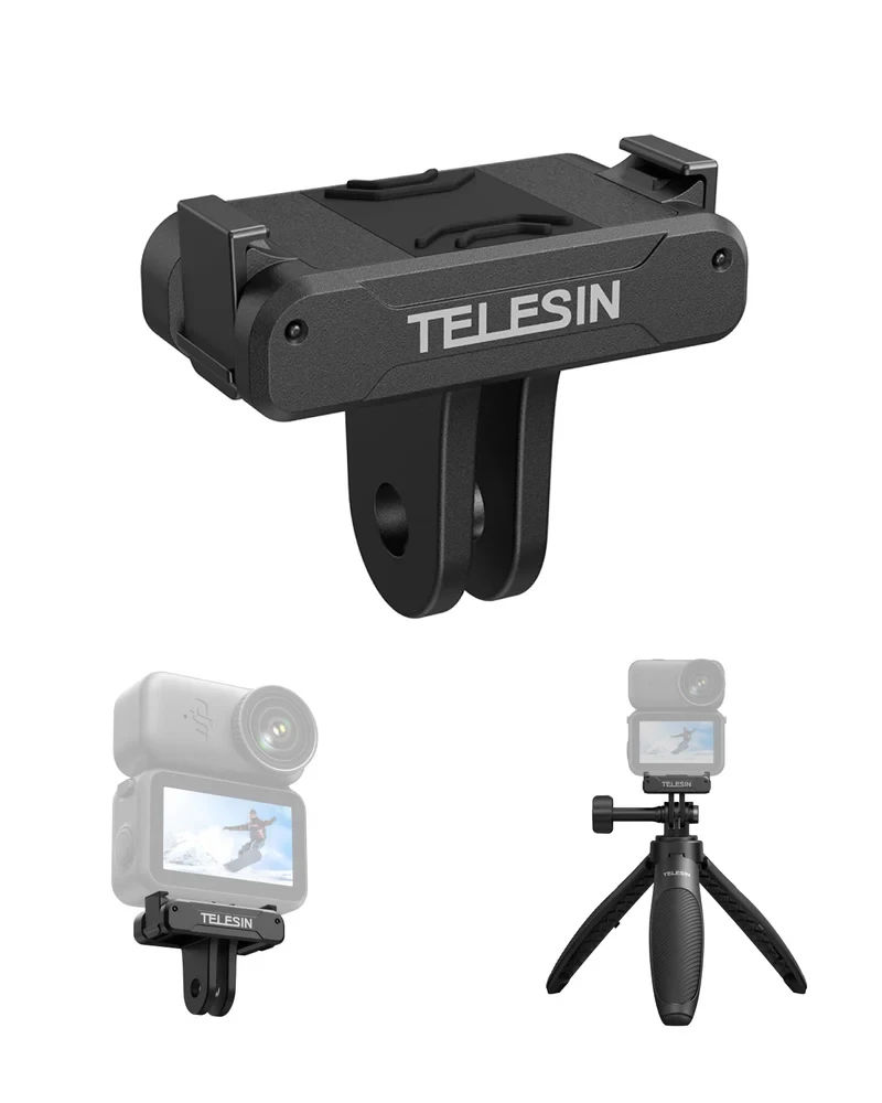 Магнитный адаптер TELESIN с двумя захватами для DJI OSMO Nano, DJI Osmo Action 6 (код № S7-JBK-25-TDJ)