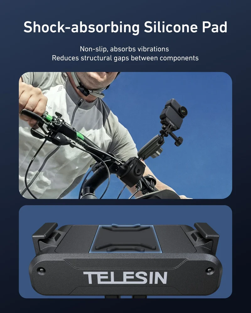 Магнитный адаптер TELESIN с двумя захватами для DJI OSMO Nano, DJI Osmo Action 6 (код № S7-JBK-25-TDJ)