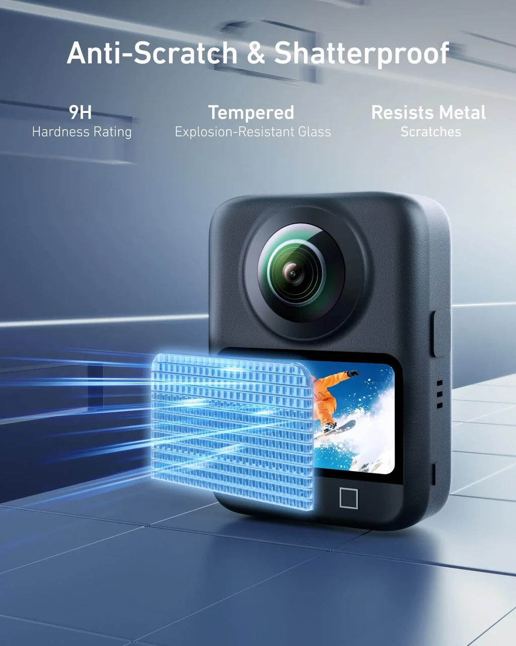 Стекло защитное для дисплея DJI Osmo 360 Telesin  S6-FLM-22-TDJ - 2 комплекта