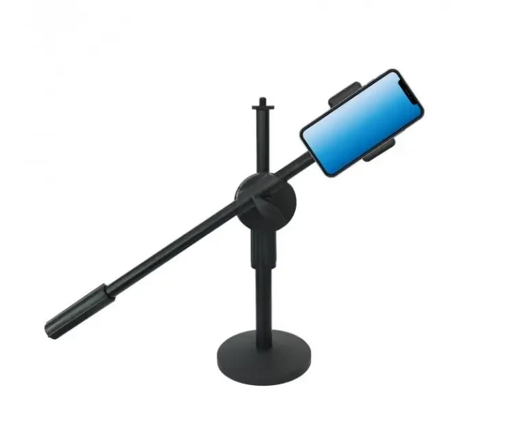 Металлический мини-штатив - держатель для телефона настольный с изменяемым углом