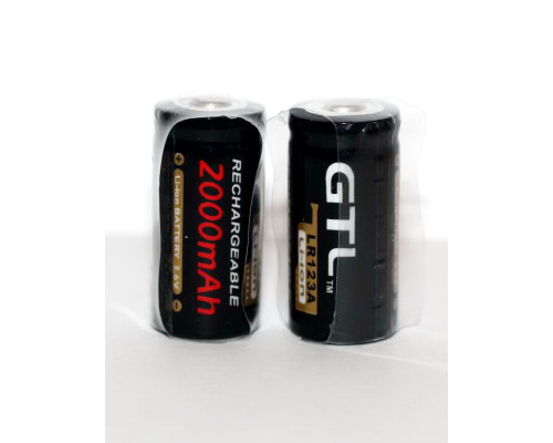 Акумулятор CR123A, CR123, LR123A, 16340 GTL 2000 mAh (ціна за 1 штуку)