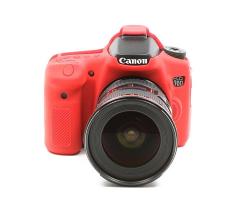 Захисний силіконовий чохол для фотоапаратів Canon EOS 70D, 80D - червоний