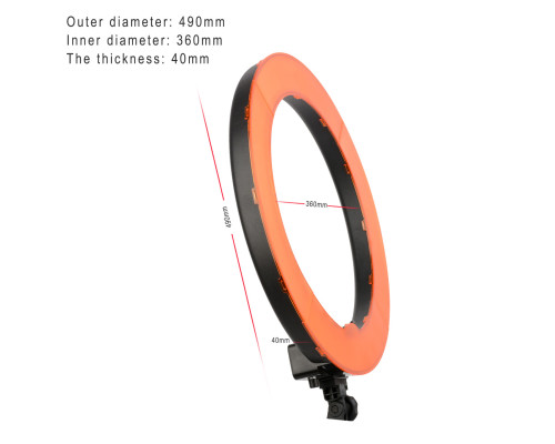 Кільцевий LED освітлювач ZOMEI (18") у комплекті зі стійкою - для портретної, б'юті та селфі зйомки