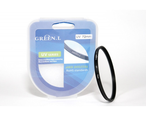 Ультрафіолетовий захисний UV світлофільтр Green.L 72 мм