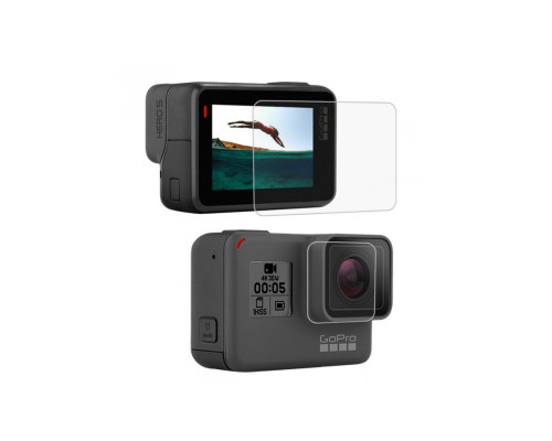 Захисне скло для GoPro Hero 5, 6, 7 black (на дисплей та об'єктив)(код № XTGP350B)