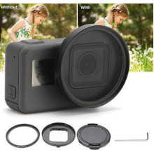 Адаптер + світлофільтр UV - 52 мм + кришка для GoPro Hero 5, 6, 7 (код № XTGP380)