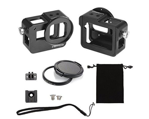 Алюмінієвий корпус для екшн камер GoPro Hero 5, 6, 7 з фільтром 52 UV та кришкою (код № XTGP433)