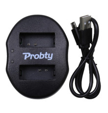 Зарядний пристрій USB для 2-х акумуляторів Canon LP-E12 для CANON EOS M, M2, M3, M10, M50, M100, M200, 100D