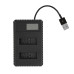 USB зарядне з LCD дисплеєм для 2-х акумуляторів AHDBT-501 та AABAT-001 для GoPro Hero 5, 6, 7 (код XTGP432)