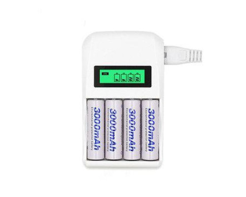 Інтелектуальний зарядний пристрій C907W з LCD дисплеєм для акумуляторів типу AA та AAA