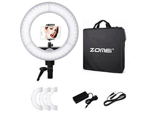Кільцевий LED освітлювач ZOMEI (14") з димером - для портретної, б'юті та селфі зйомки