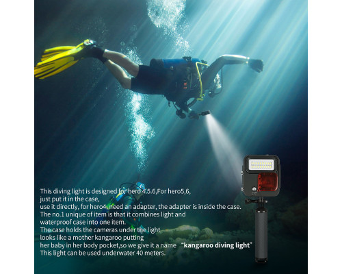Металевий водонепроникний бокс з LED світлом для екшн камер GoPro Hero 4, 5, 6, 7 (код № XTGP435)