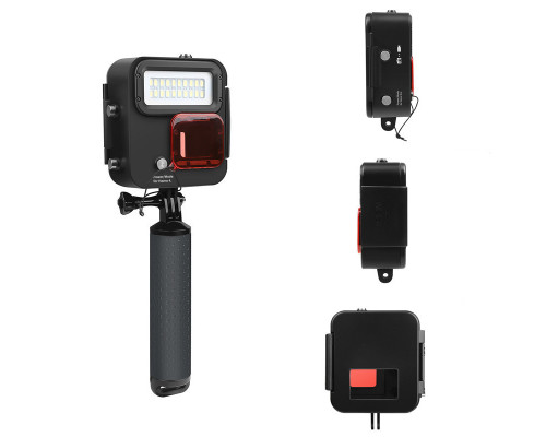 Металевий водонепроникний бокс з LED світлом для екшн камер GoPro Hero 4, 5, 6, 7 (код № XTGP435)