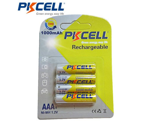 Акумулятори AAA - PkCell 1000 mAh (4 шт. у блістері)