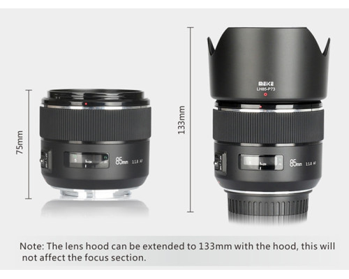 Об'єктив MEIKE MK-85 mm F/1.8 AF (з фокусним 85 мм) для Nikon — автофокусний