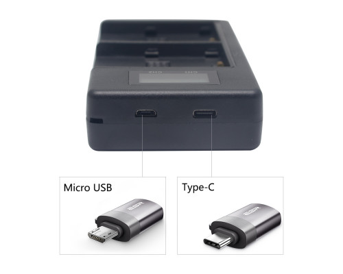 Зарядний пристрій Mcoplus DH-E17 із USB для 2-х акумуляторів Canon LP-E17