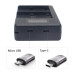 Зарядний пристрій Mcoplus DH-EL14 з USB для 2-х акумуляторів Nikon EN-EL14, EN-EL14A