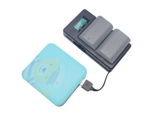 Зарядний пристрій Mcoplus DH-EL14 з USB для 2-х акумуляторів Nikon EN-EL14, EN-EL14A